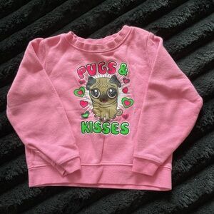 Pink Pug Graphic Sweatshirt
